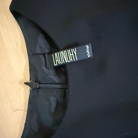 Laundry by Shelli Segal Black Halter Neck Striped Sheath Dress vintage 1995 - Picture 2 of 13